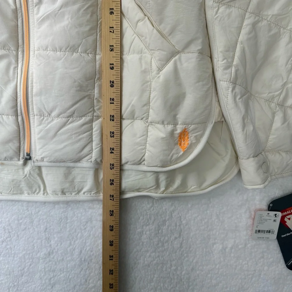 Free People x Hatch Multicolored Ivory Chevron Combo Maternity Puffer Jacket S - Picture 9 of 16